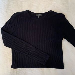 Topshop Long Sleeved Crop Top